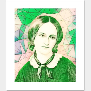 Emily Bronte Green Portrait | Emily Bronte Artwork 8 Posters and Art